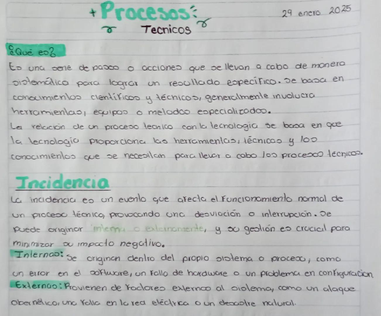 +Procesos:

Tecnicos

29 enero 2025

¿Qué eo?

Es una sene de pasos o acciones que se llevan a cabo de manera
sistemática para lograr un res