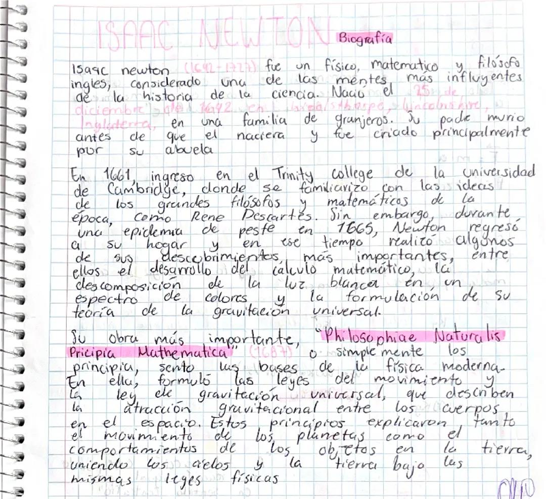 Isaac Newton: Vida y Logros