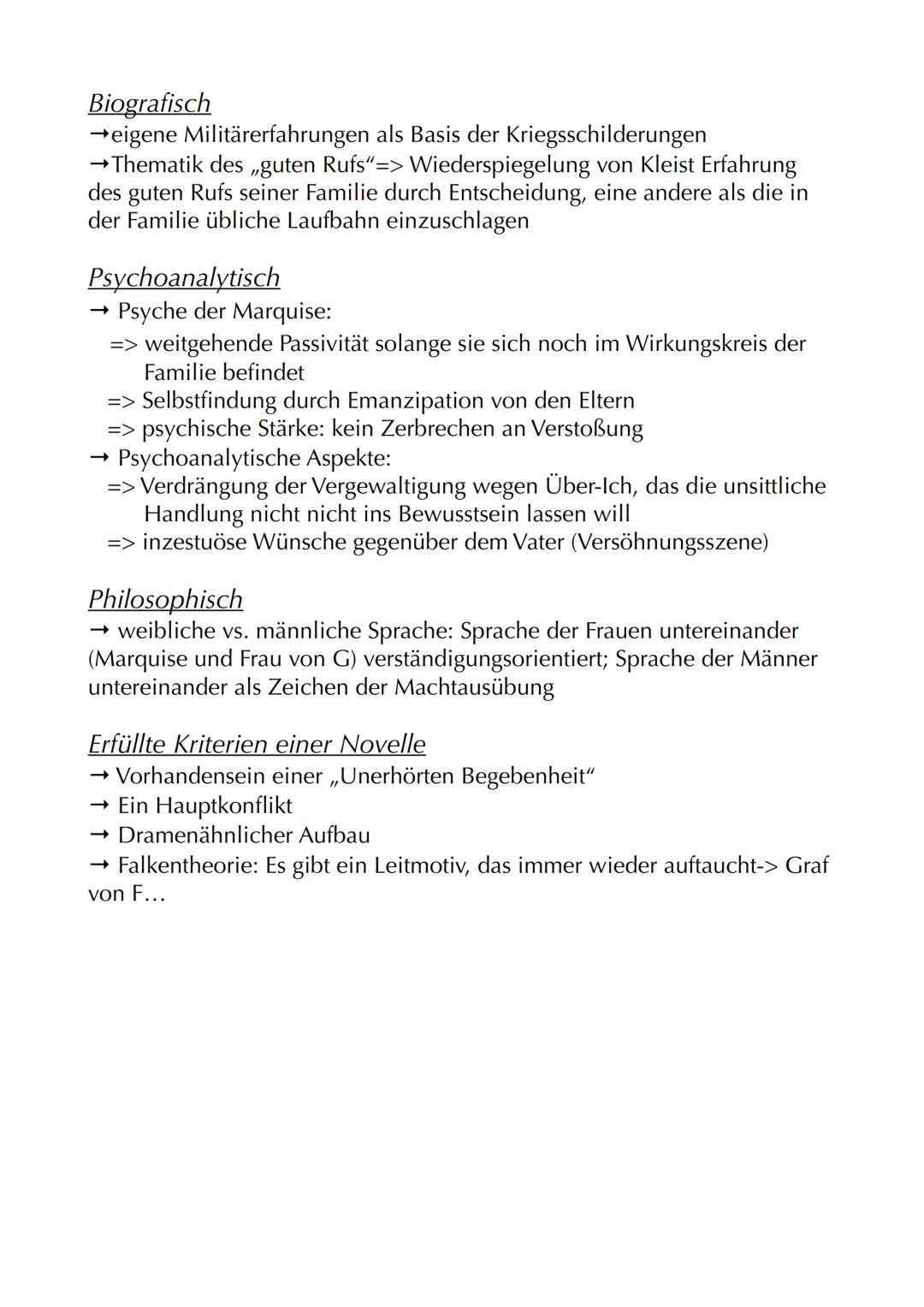 Heinrich von Kleist:
„Die Marquise von O..."

Autor: Heinrich von Kleist
Jahr: 1808
Textsorte: Novelle (Erzählung)
Protagonisten: Marquise v
