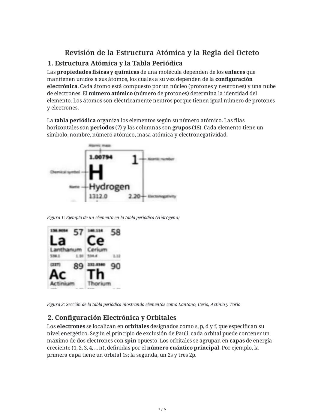 Estructura Atómica: Protones, Neutrones y Regla del Octeto