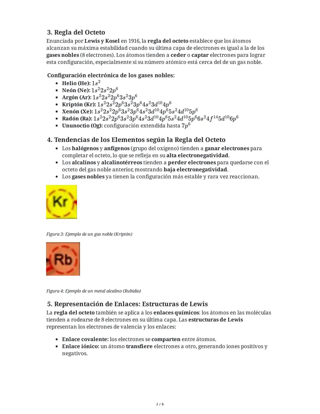 Revisión de la Estructura Atómica y la Regla del Octeto
1. Estructura Atómica y la Tabla Periódica
Las propiedades físicas y químicas de una
