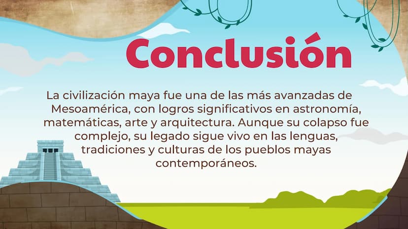 LA CIVILIZACIÓN
MAYA
מממממממממממממם Introducción
Los mayas fueron una de las
civilizaciones más importantes
de Mesoamérica. Su cultura
flore