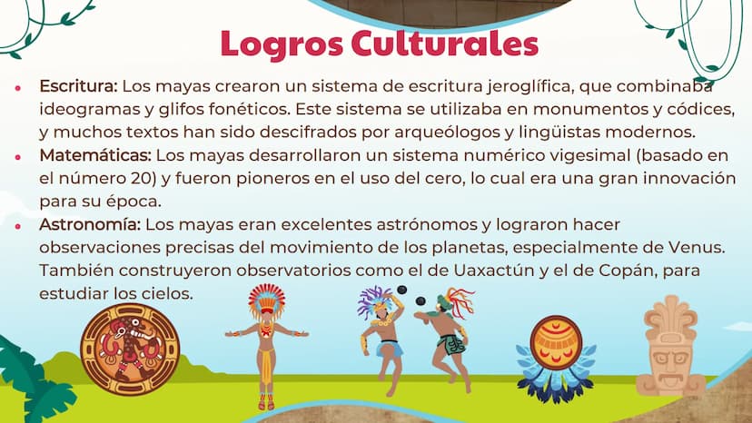 LA CIVILIZACIÓN
MAYA
מממממממממממממם Introducción
Los mayas fueron una de las
civilizaciones más importantes
de Mesoamérica. Su cultura
flore