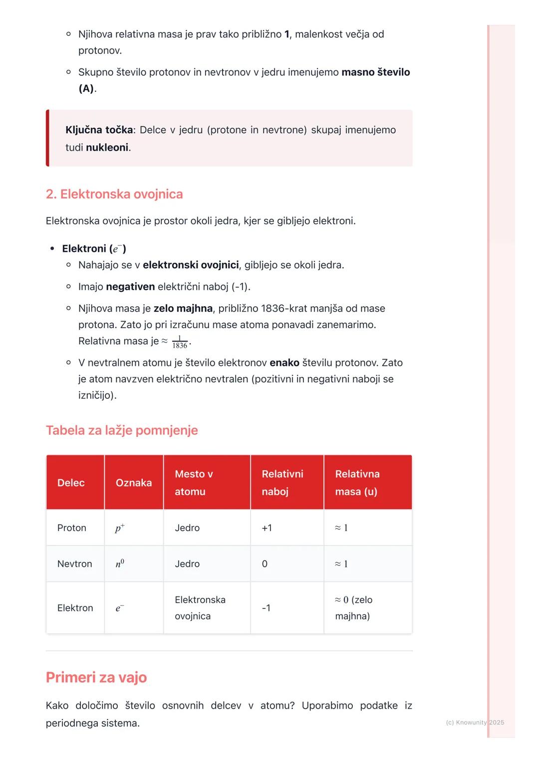 # Zgradba atoma

Uvod v zgradbo atoma

Vse snovi okoli nas so sestavljene iz majhnih delcev, ki jih imenujemo atomi.
Atomi so osnovni gradni