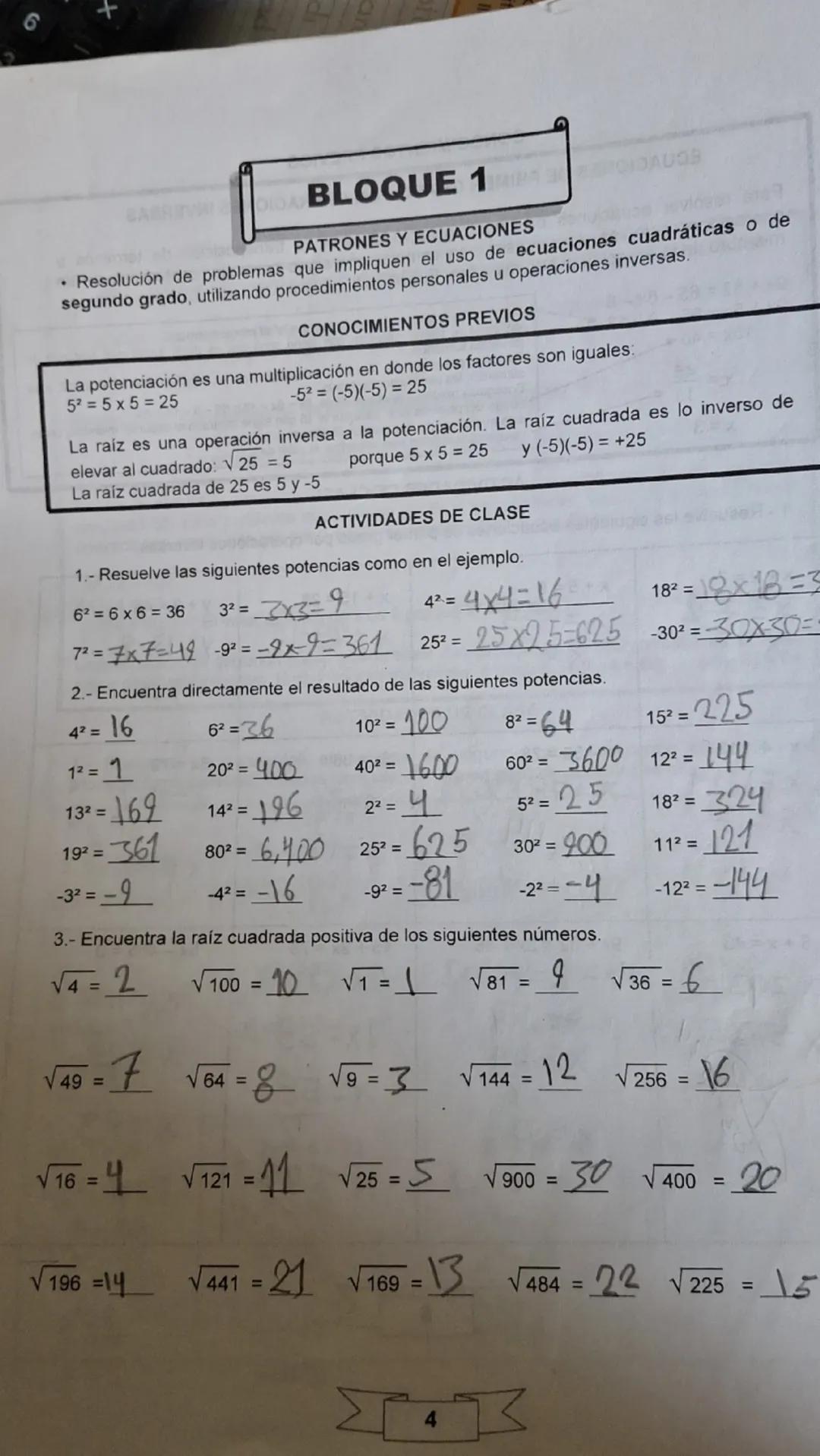 Explorando Patrones y Ecuaciones con Potencias