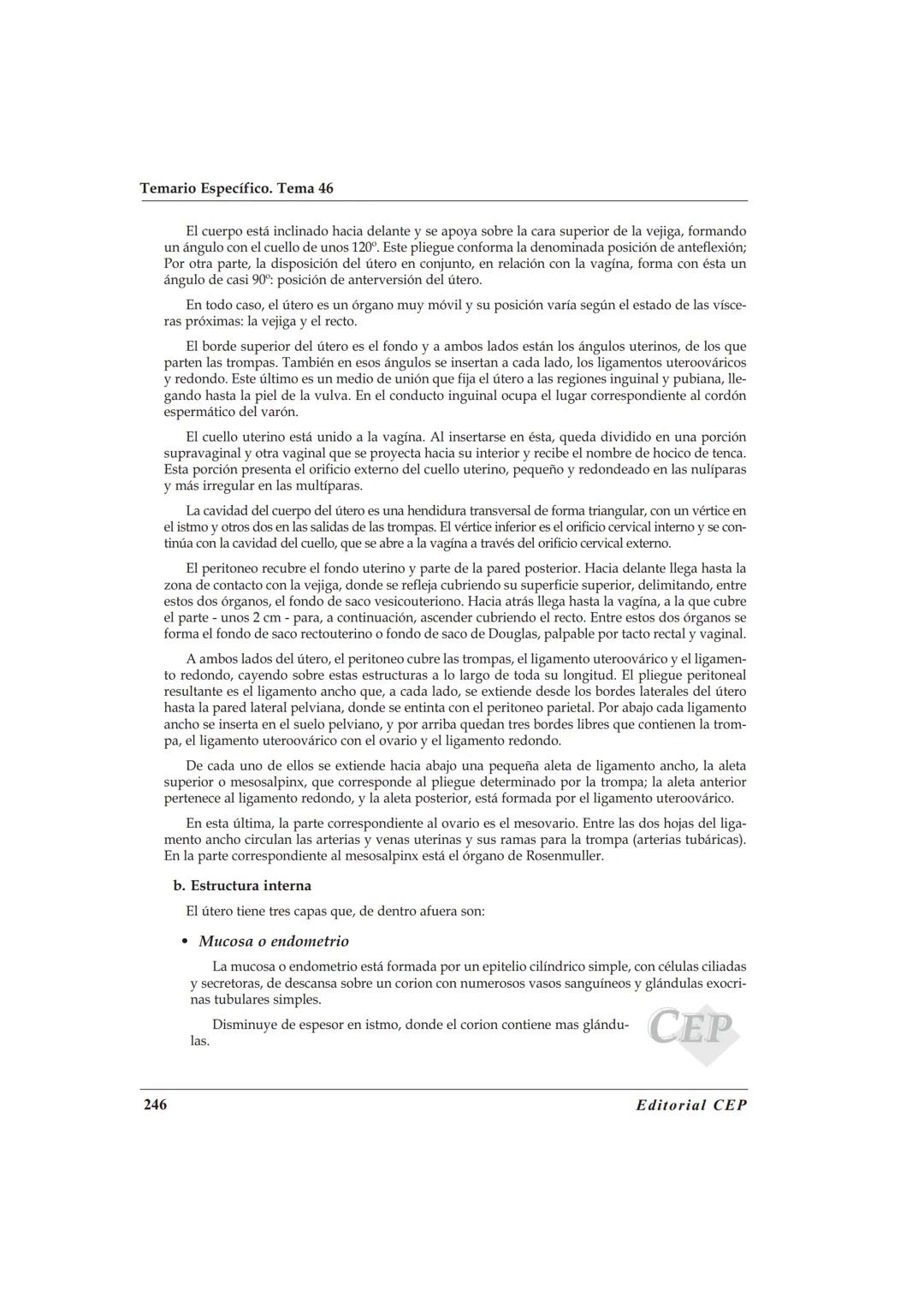TEMA 46
ANATOMÍA Y FISIOLOGÍA DEL APARATO REPRODUCTOR
MASCULINO Y FEMEΝΙΝO
BIBLIOGRAFÍA
A. Cordova. Fisiologia Dinámica. Editorial Masson. 2