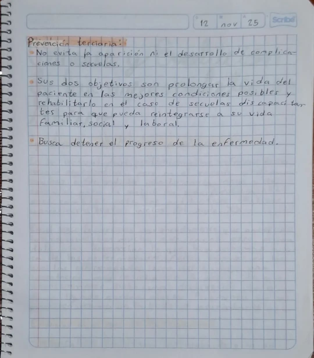Scribe
7
που 25
# Historia Natural de la
## Enfermedad.
Es el curso 0 evolución que sigue un padeci-
miento cuando el paciente no recibe tra
