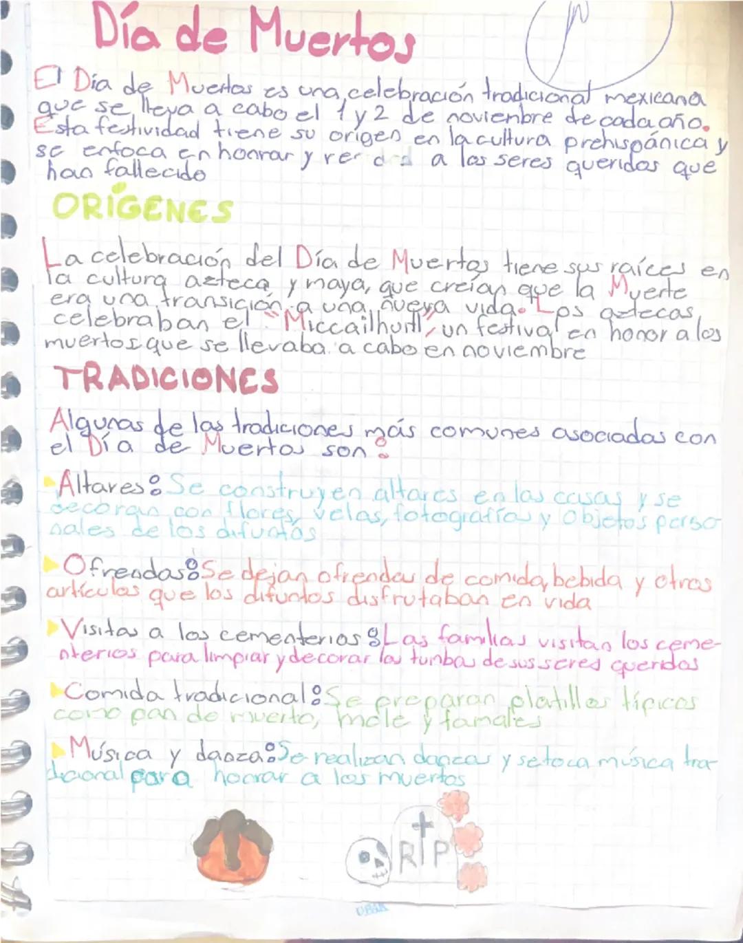 Día de Muertos
El Día de Muertos es una celebración tradicional mexicana
que se lleva a cabo el 1 y 2 de noviembre de cada año.
Esta festivi