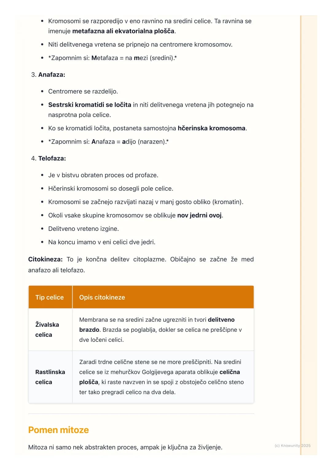 # Celični cikel in mitoza

Celični cikel in mitoza

To je proces, kako celice živijo, rastejo in se delijo. Zelo pomembno za rast
organizmov