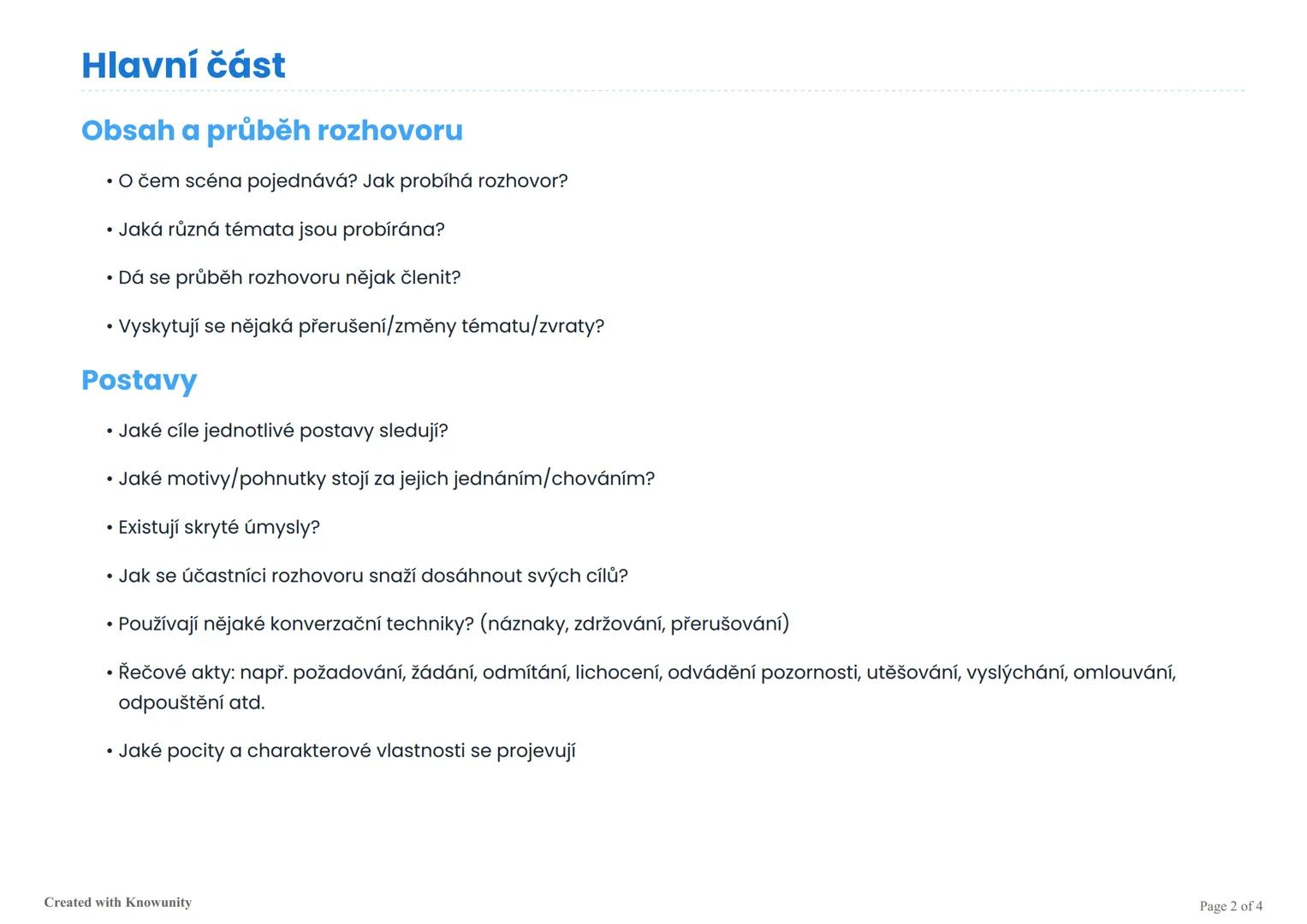 # Kontrolní seznam pro analýzu románu, novely a
dramatu

Strukturovaný kontrolní seznam pro komplexní analýzu literárních textů, scén a dial