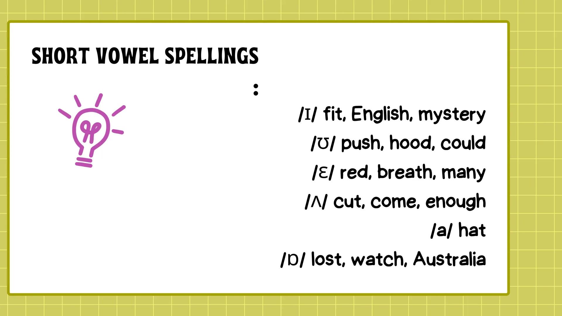SHORT VOWELS
را
Vowels in Spanish have only one form of
production, a graphic one, and the same
articulators are always produced. In English