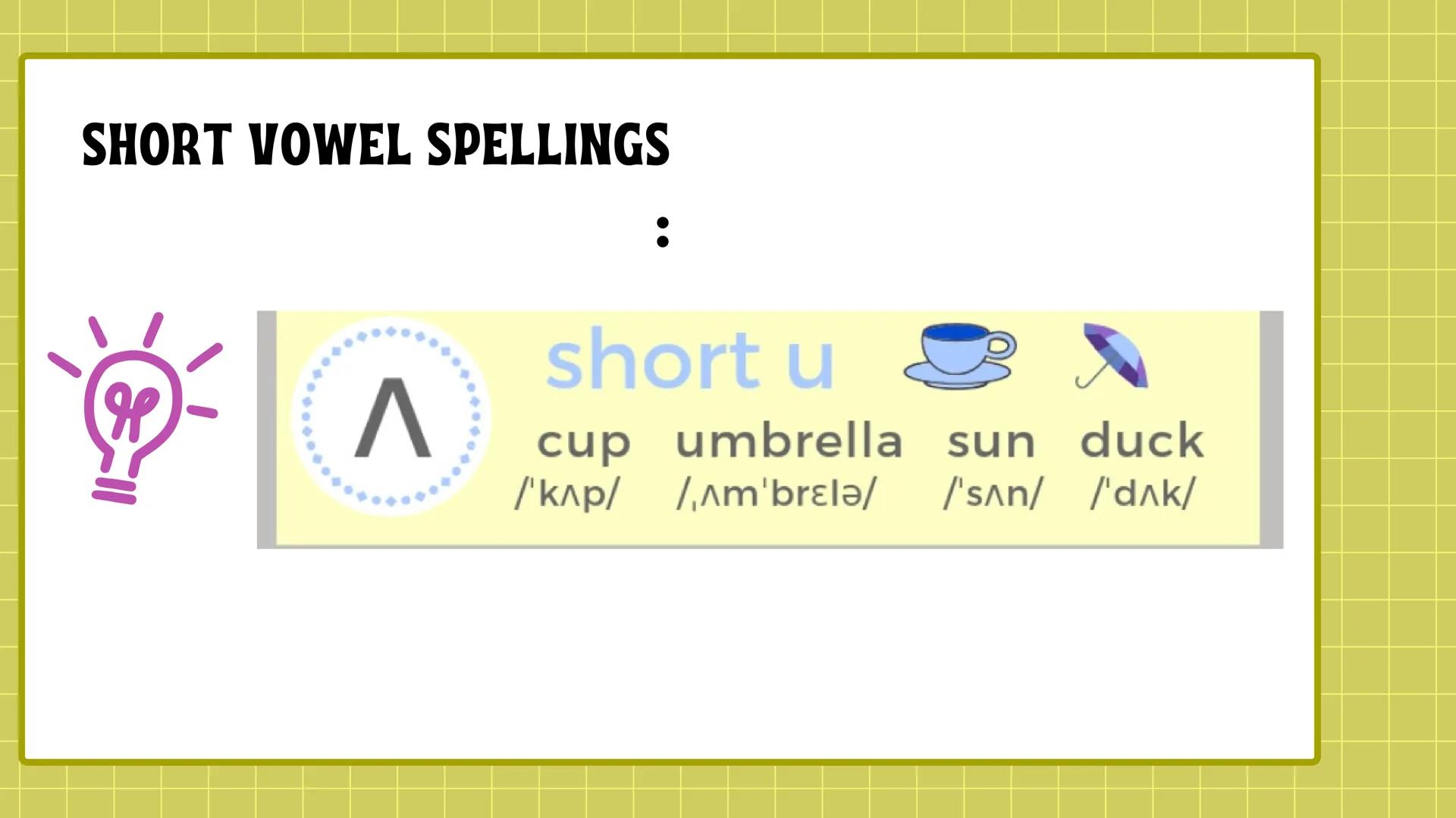 SHORT VOWELS
را
Vowels in Spanish have only one form of
production, a graphic one, and the same
articulators are always produced. In English