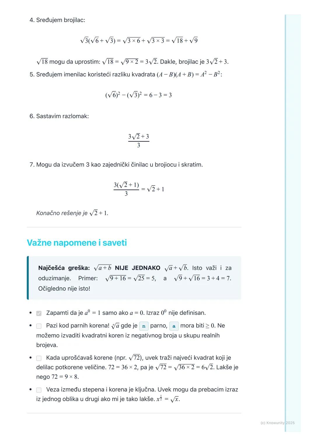 # Stepenovanje i korenovanje

Uvod i ponavljanje

Stepenovanje je skraćeni način pisanja ponovljenog množenja istog broja.
Korenovanje je su