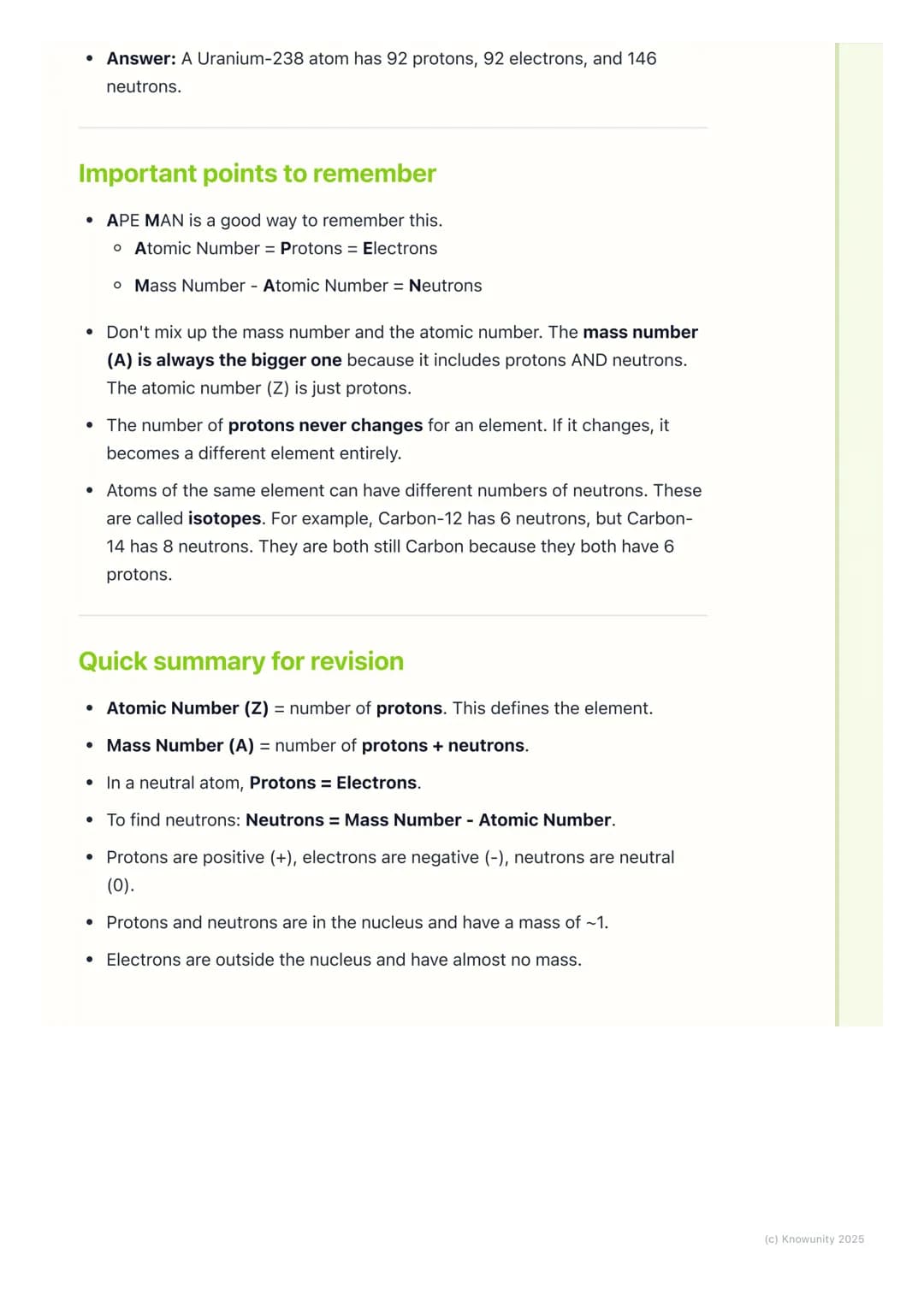 # Atomic Number and Mass
# Number

Introduction to atomic and mass numbers

Okay, so every element on the Periodic Table is made of tiny par