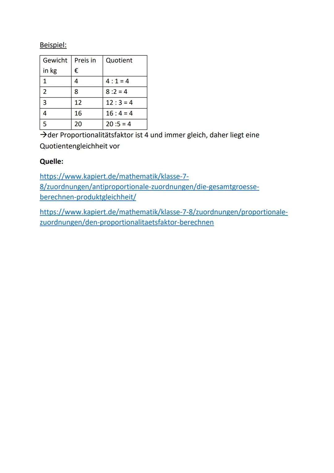 # Produktgleichheit und Quotientengleichheit

Produktgleichheit:

- Gehört zur antiproportionalen Zuordnung

  *   Multipliziert man bei ant