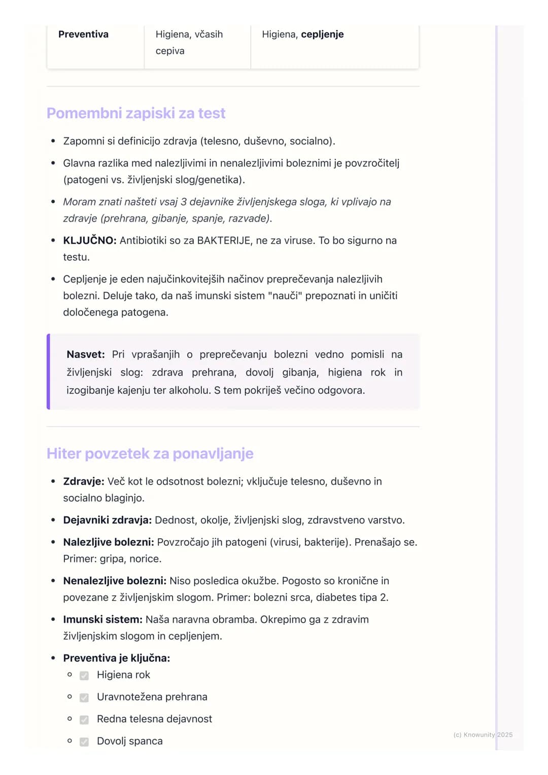 # Zdravje in bolezen

## Opredelitev zdravja in bolezni

Zdravje ni samo odsotnost bolezni. Po definiciji Svetovne zdravstvene
organizacije 
