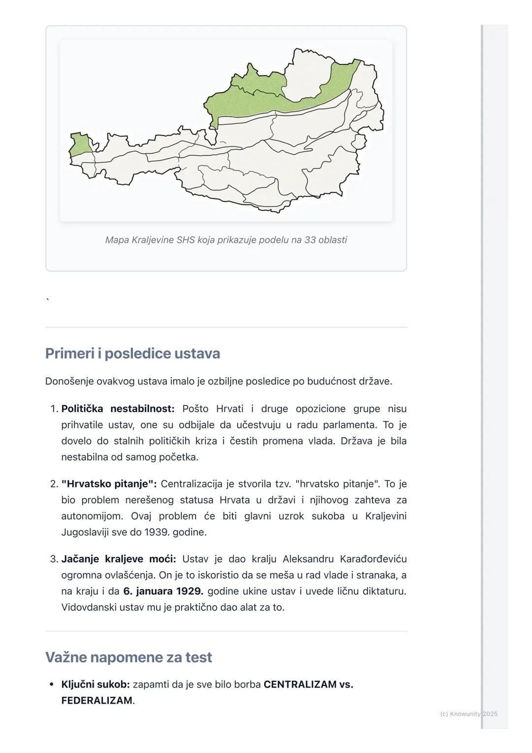 # Unutrašnja politika i
# Vidovdanski ustav

Uvod u unutrašnju politiku Kraljevine SHS

Nakon stvaranja Kraljevine Srba, Hrvata i Slovenaca 