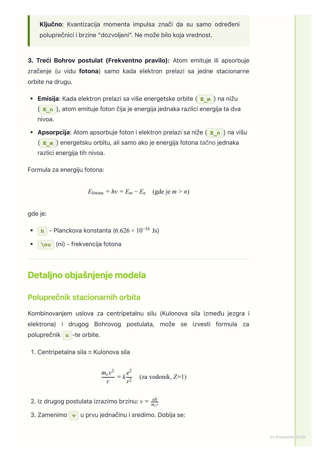 # Bohrov model atoma

Uvod u Bohrov model atoma

Rutherfordov planetarni model atoma je bio dobar početak, ali je imao veliki
problem: po kl