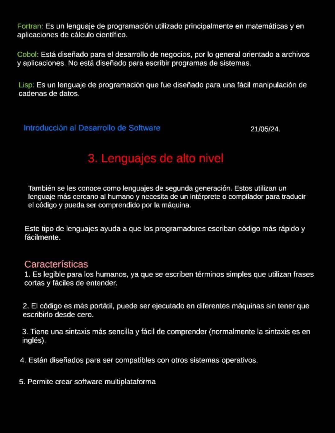 Introducción al Desarrollo de Software
06/05/2024
Introduccion al desarrollo de Software
Software
Según la Enciclopedia Concepto (2022), "El