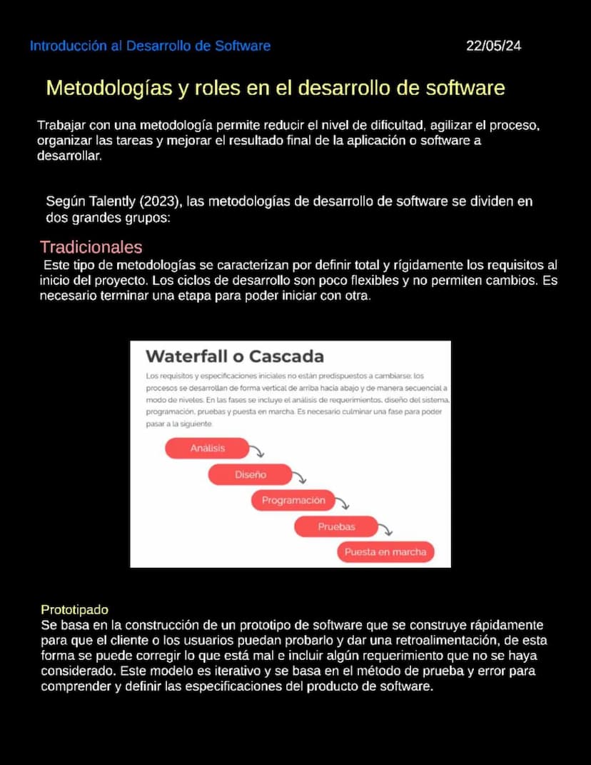 Introducción al Desarrollo de Software
06/05/2024
Introduccion al desarrollo de Software
Software
Según la Enciclopedia Concepto (2022), "El