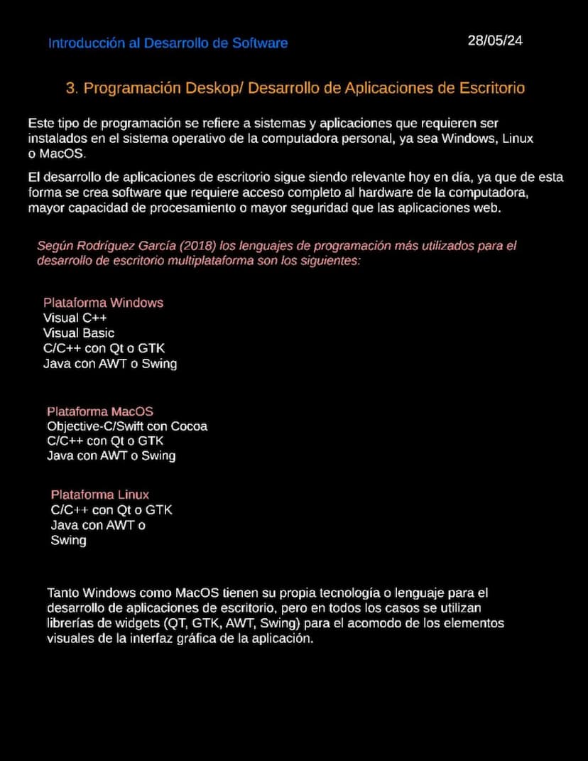 Introducción al Desarrollo de Software
06/05/2024
Introduccion al desarrollo de Software
Software
Según la Enciclopedia Concepto (2022), "El