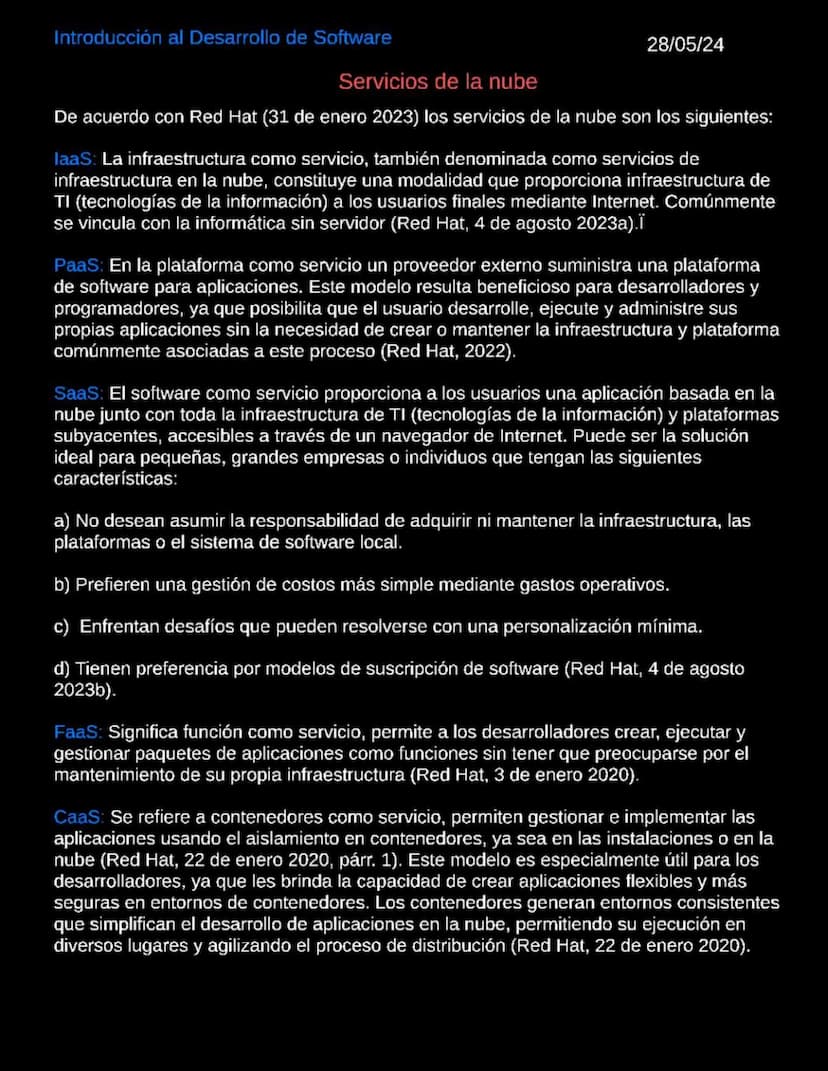 Introducción al Desarrollo de Software
06/05/2024
Introduccion al desarrollo de Software
Software
Según la Enciclopedia Concepto (2022), "El