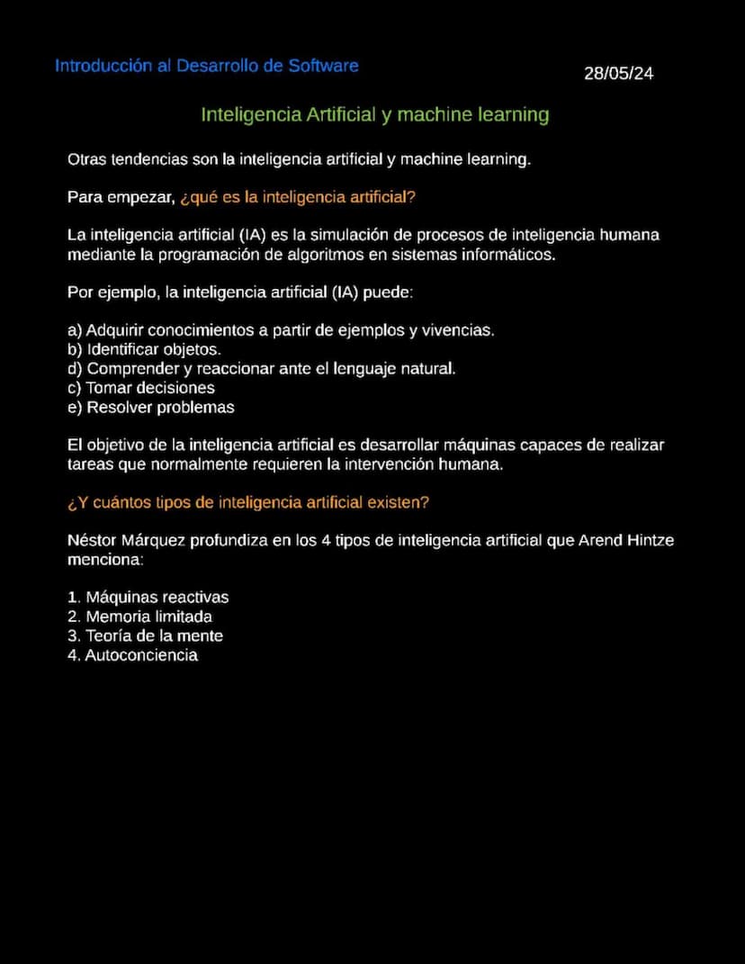 Introducción al Desarrollo de Software
06/05/2024
Introduccion al desarrollo de Software
Software
Según la Enciclopedia Concepto (2022), "El