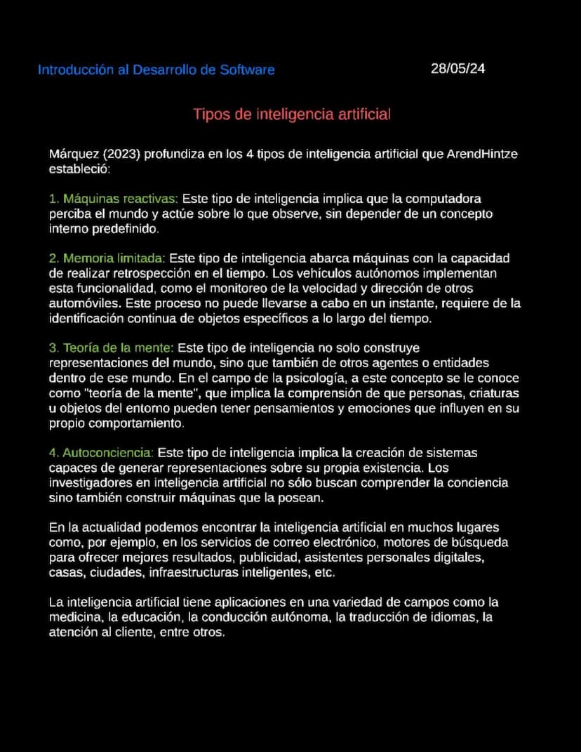 Introducción al Desarrollo de Software
06/05/2024
Introduccion al desarrollo de Software
Software
Según la Enciclopedia Concepto (2022), "El