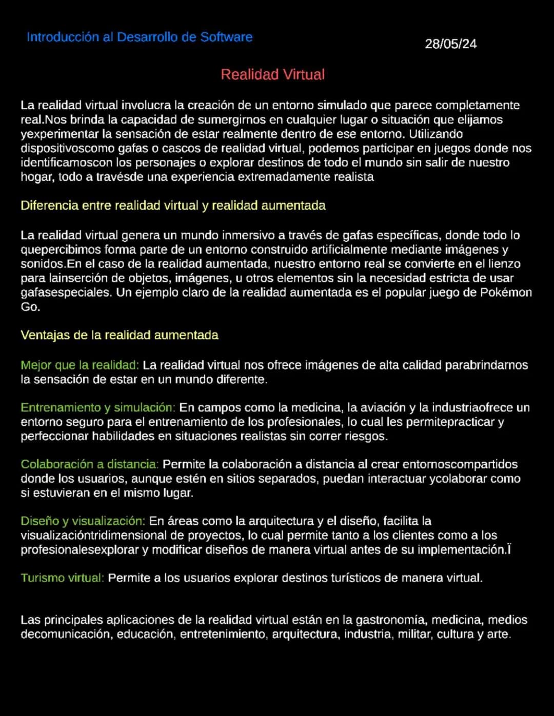 Introducción al Desarrollo de Software
06/05/2024
Introduccion al desarrollo de Software
Software
Según la Enciclopedia Concepto (2022), "El