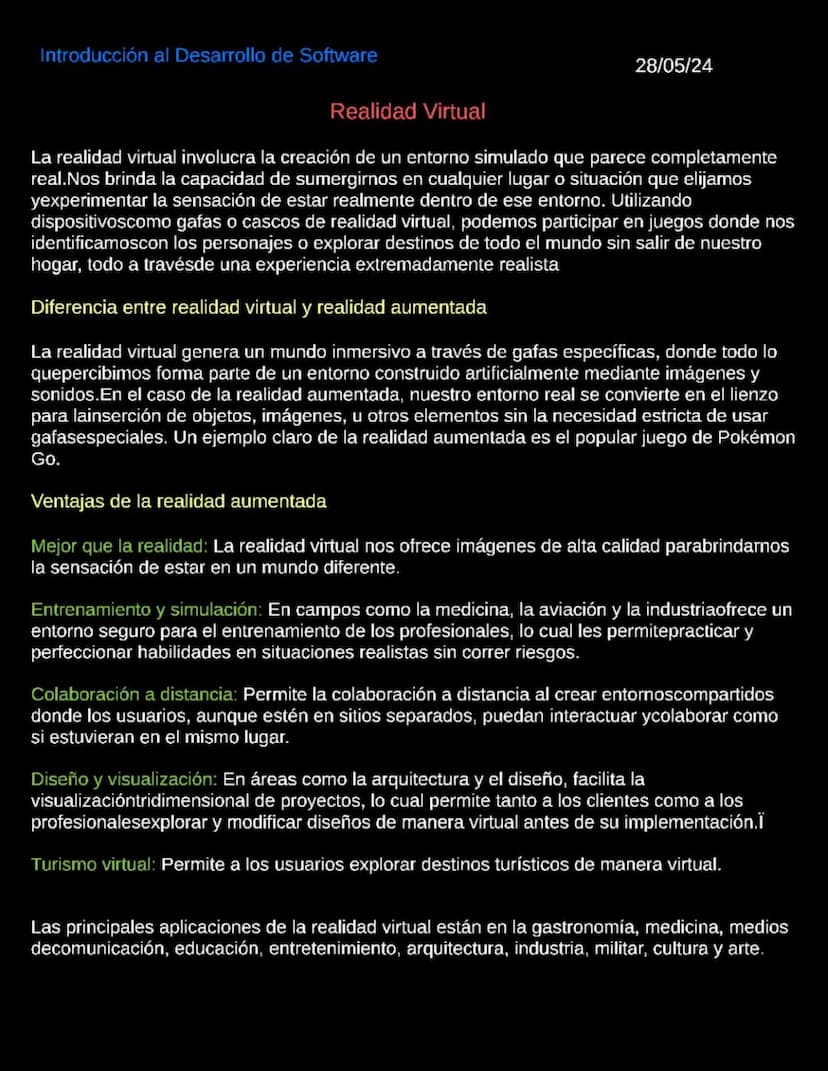 Introducción al Desarrollo de Software
06/05/2024
Introduccion al desarrollo de Software
Software
Según la Enciclopedia Concepto (2022), "El