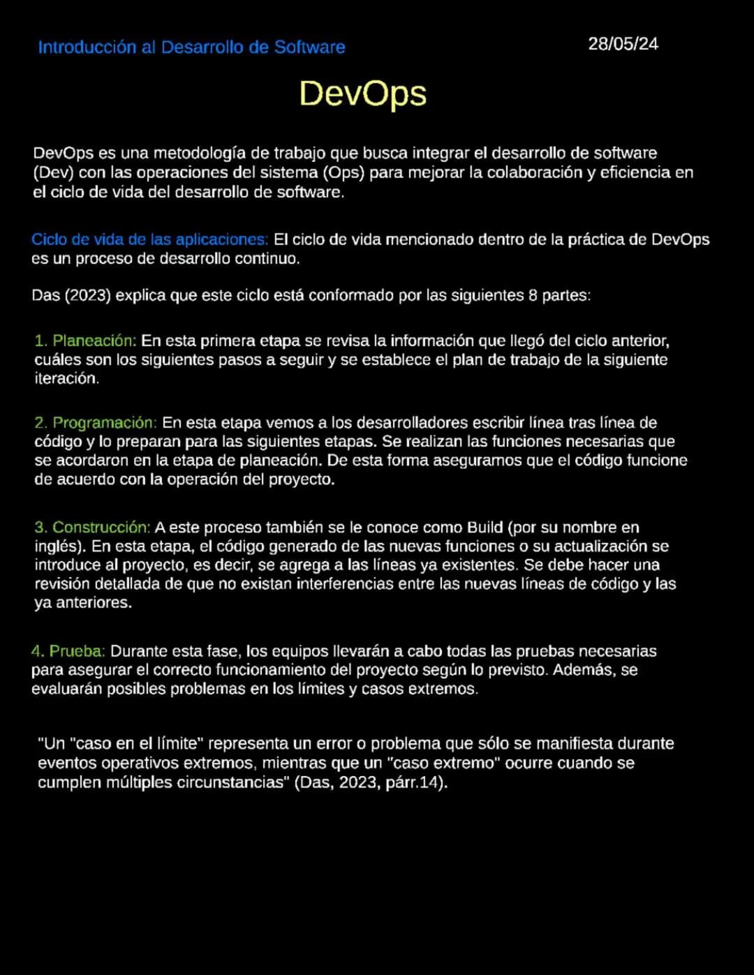 Introducción al Desarrollo de Software
06/05/2024
Introduccion al desarrollo de Software
Software
Según la Enciclopedia Concepto (2022), "El