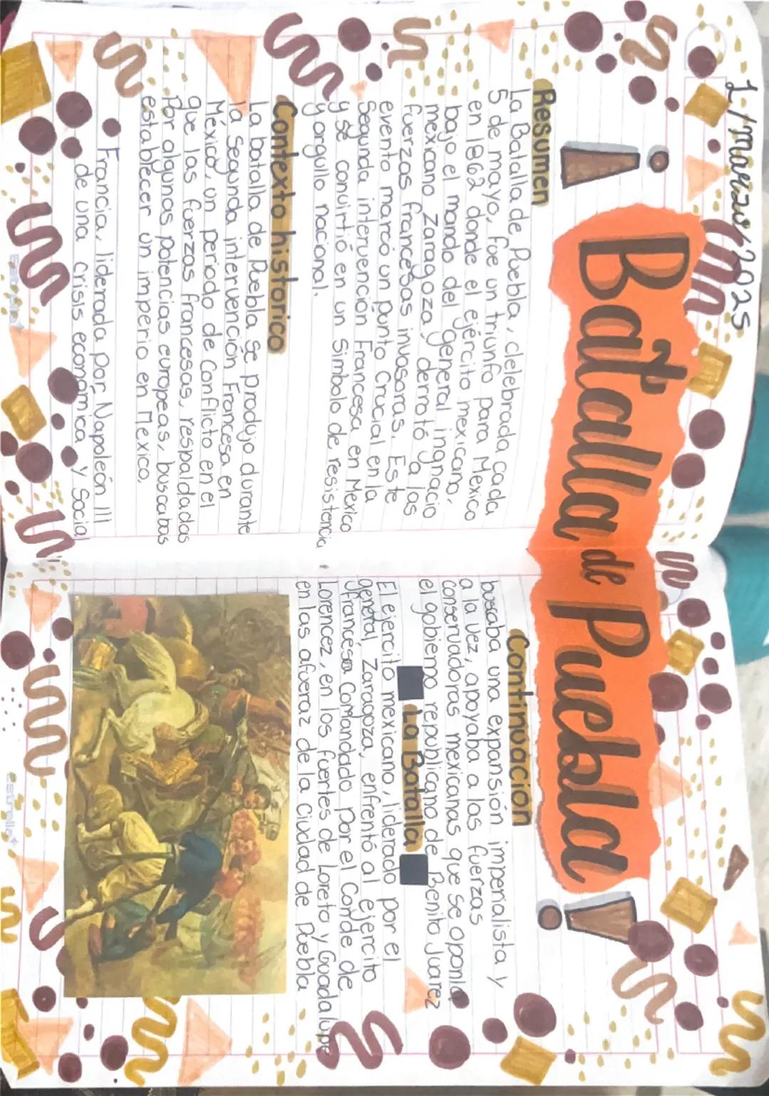 1/mar2025
Resumen
Batalla de Puebla
Continuacion
buscaba una expansión imperialista y
ala vez apoyaba a las fuerzas
mexicanas que se oponían