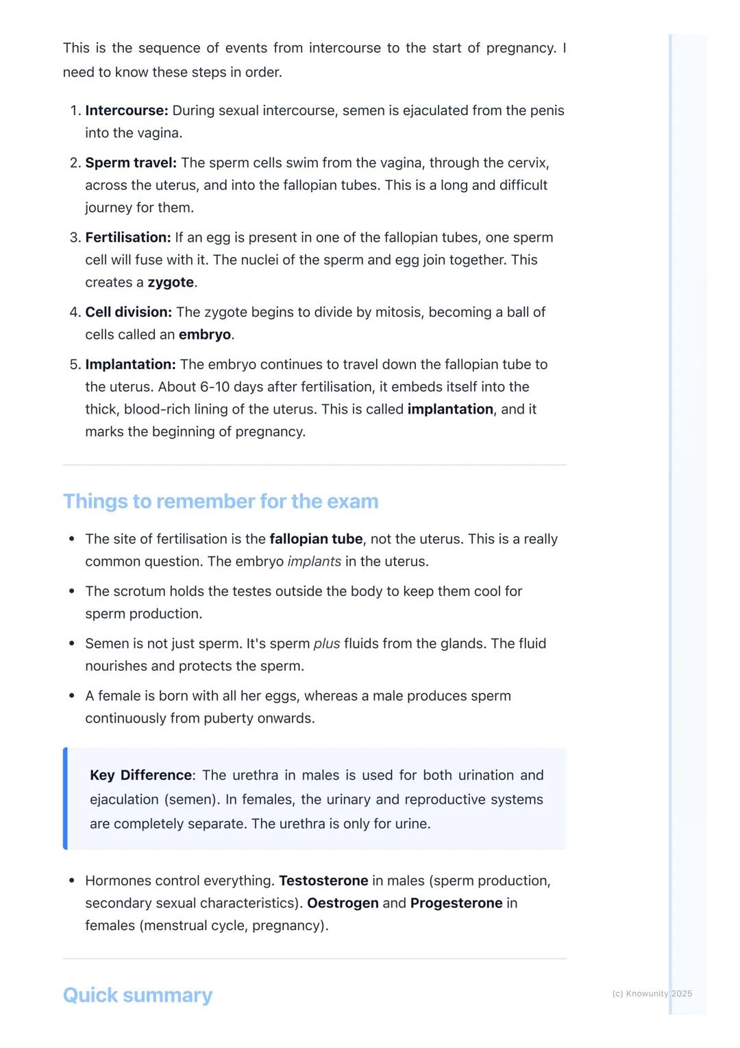 # Human Reproductive System

Introduction to human reproduction

Reproduction is one of the main life processes. It's how living things crea