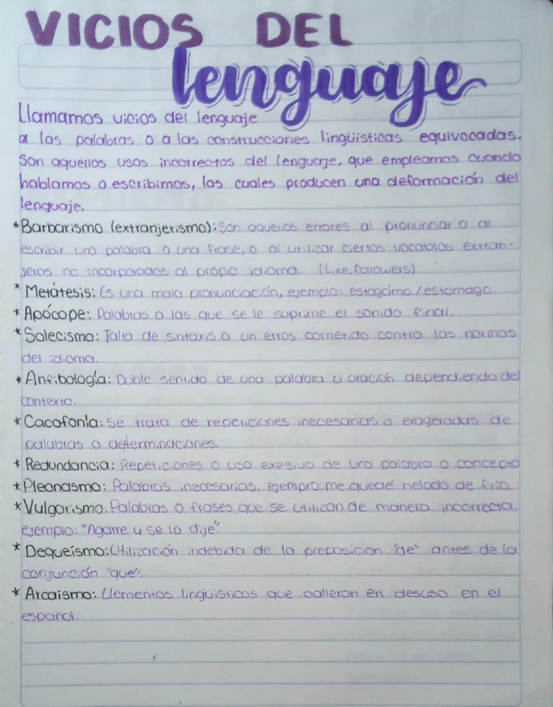 VICIOS DEL
lenguaje
Llamamos vicios del lenguaje.
a las palabras o a las construcciones linguisticas equivocadas.
Son aquellos usos incorrec
