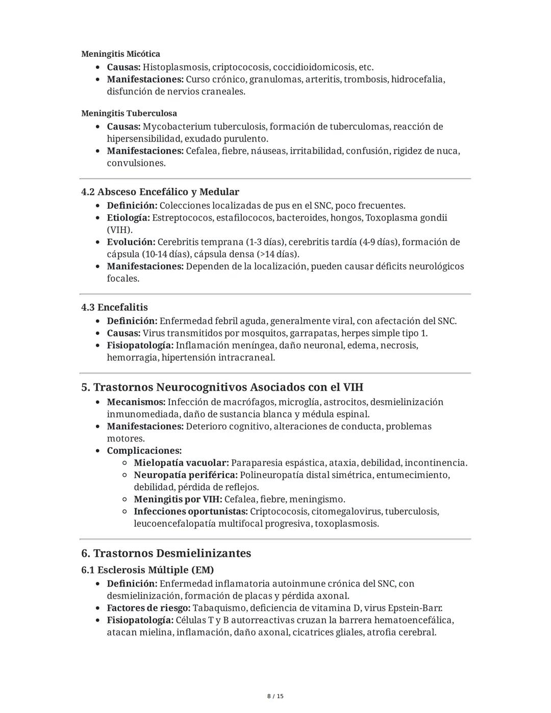 CAPÍTULO 18: Trastornos Transitorios del SNC, SNP y de la
Unión Neuromuscular
1. Trastornos del Sistema Nervioso Central
1.1 Traumatismo Enc