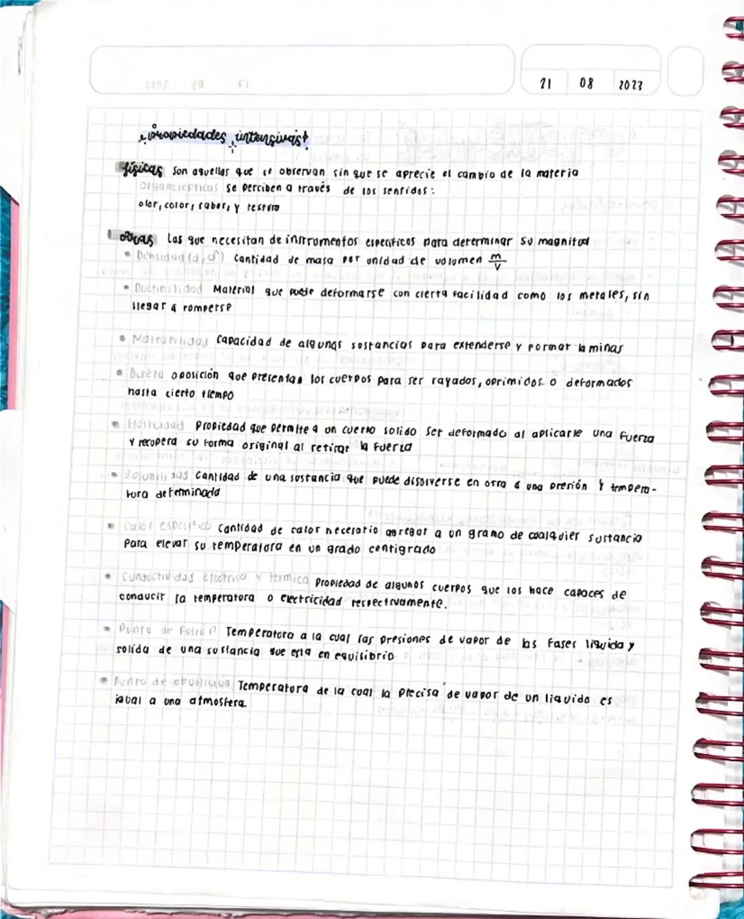 17
09
2023
Materia
Todo lo que ocupa
un espacio
proviedades
Generales o extensivas comunes a todo cuerpo y dependen de la cantidad de masa.
