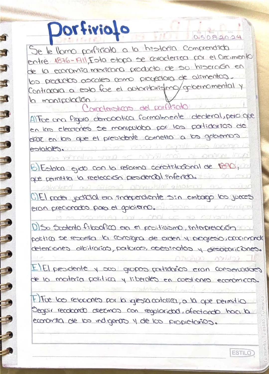 Porfiriofo
0.5082024
Se le llamo porfiriato a la historia Comprendida.
entre 1876-All, Esta etapa se caracterica por el Crecimiento
de la ec