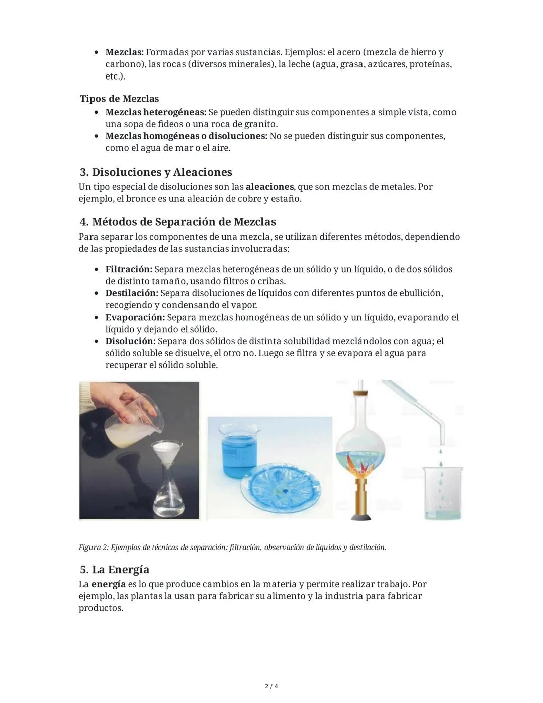 1. La Materia
Materia y Energía
La materia es todo aquello de lo que están hechas las cosas y los seres vivos. Se presenta en
la naturaleza 