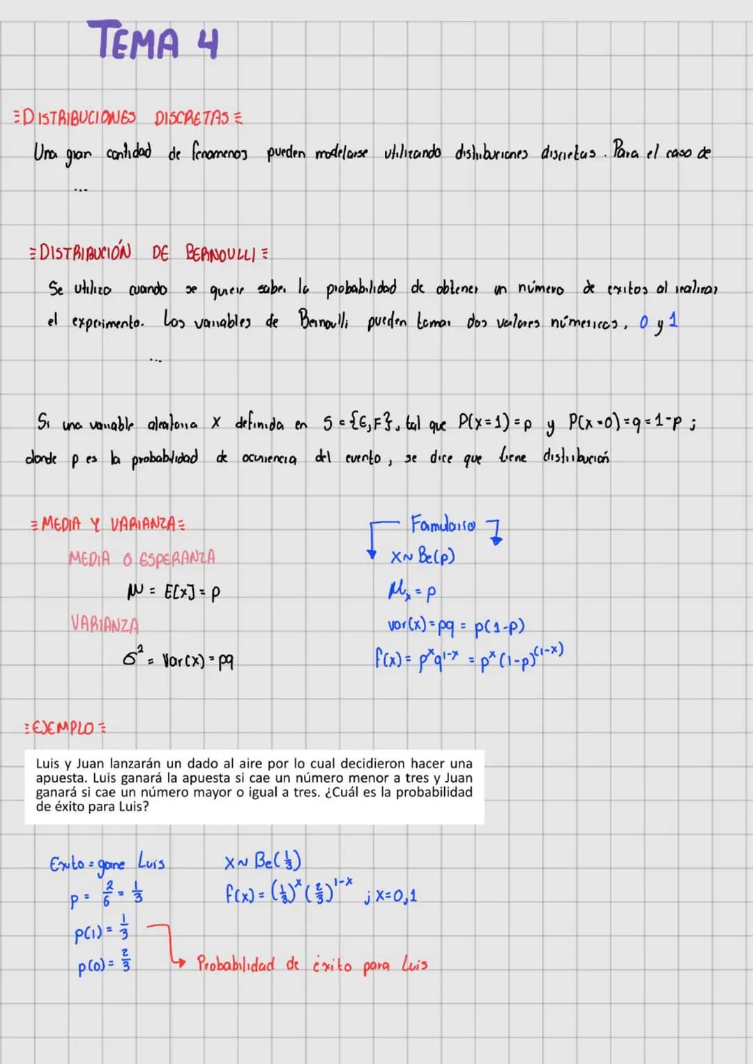 TEMA 1
TEORIA DE LA PROBABILIDADE
in 1812 su obra Theorie Analytique des Probabilites.
Pierre Simon Laplace publica
en
la
que
toma las contr