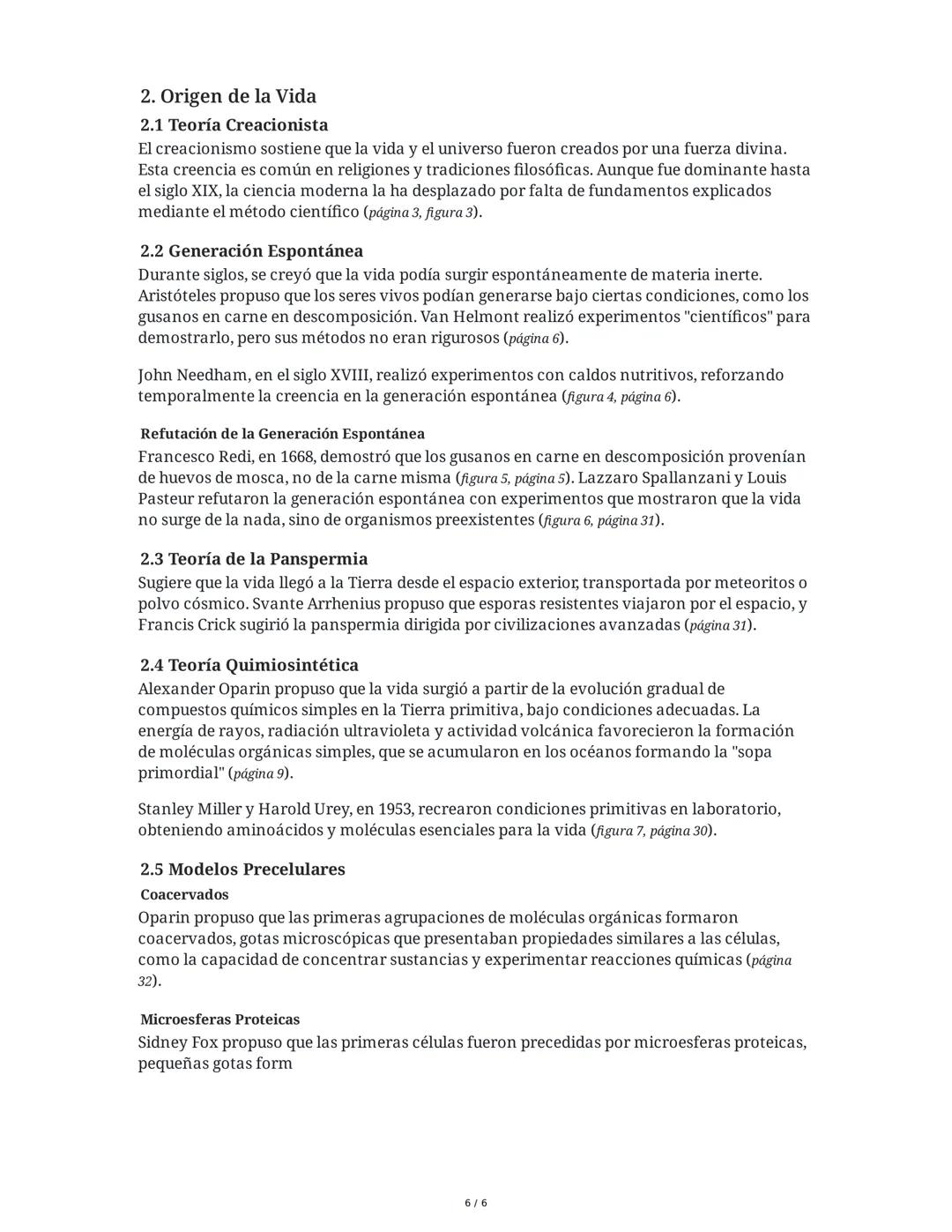 Resumen Extendido: Origen de la Vida, Evolución y Taxonomía
1. Teorías del Origen del Universo
1.1 Universo Eterno y Estático
En las civiliz
