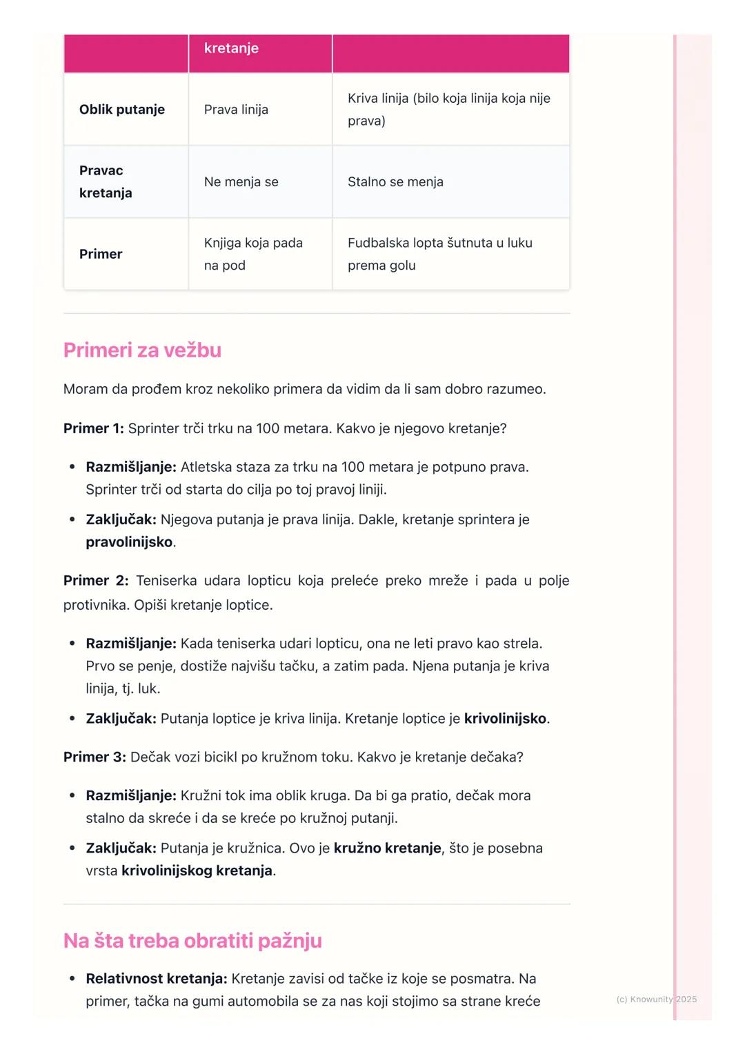 # Vrste kretanja (pravolinijsko,
krivolinijsko)

Uvod u vrste kretanja

Kretanje je svuda oko nas, ali tela se ne kreću uvek na isti način. 