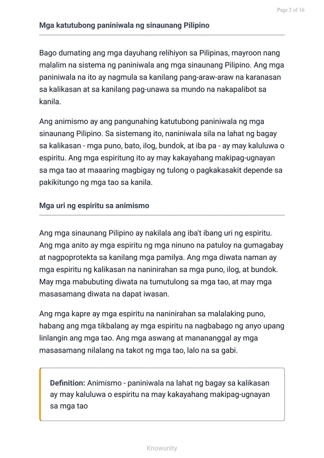 Mga Katutubong Paniniwala at Paglaganap ng Kristiyanismo at Islam
Pag-aaral sa mga sinaunang paniniwala at
pagdating ng mga relihiyon
Mga La