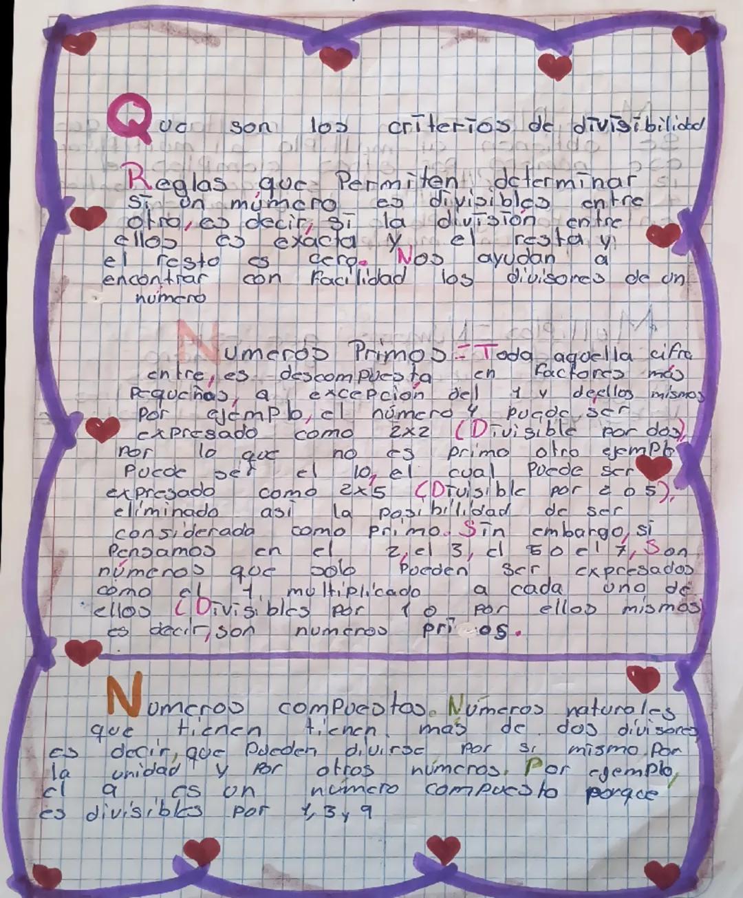 Q
UG son 100 criterios de divisibilidad
Reglas que permiten sideterminare
Si un número es divisibles
otro, es decir, sì la división entre
el