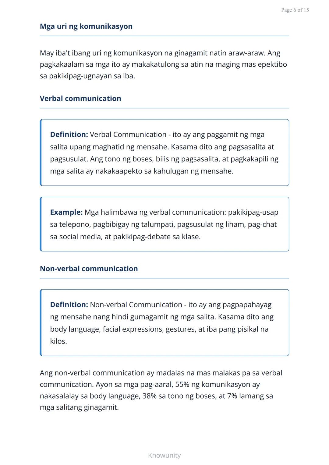 Pag-unlad ng Sarili at Pakikipagkapwa: Mabisang Komunikasyon
Pagkatuto ng mga estratehiya sa mabisang
komunikasyon at pakikipagkapwa
Mga Lay
