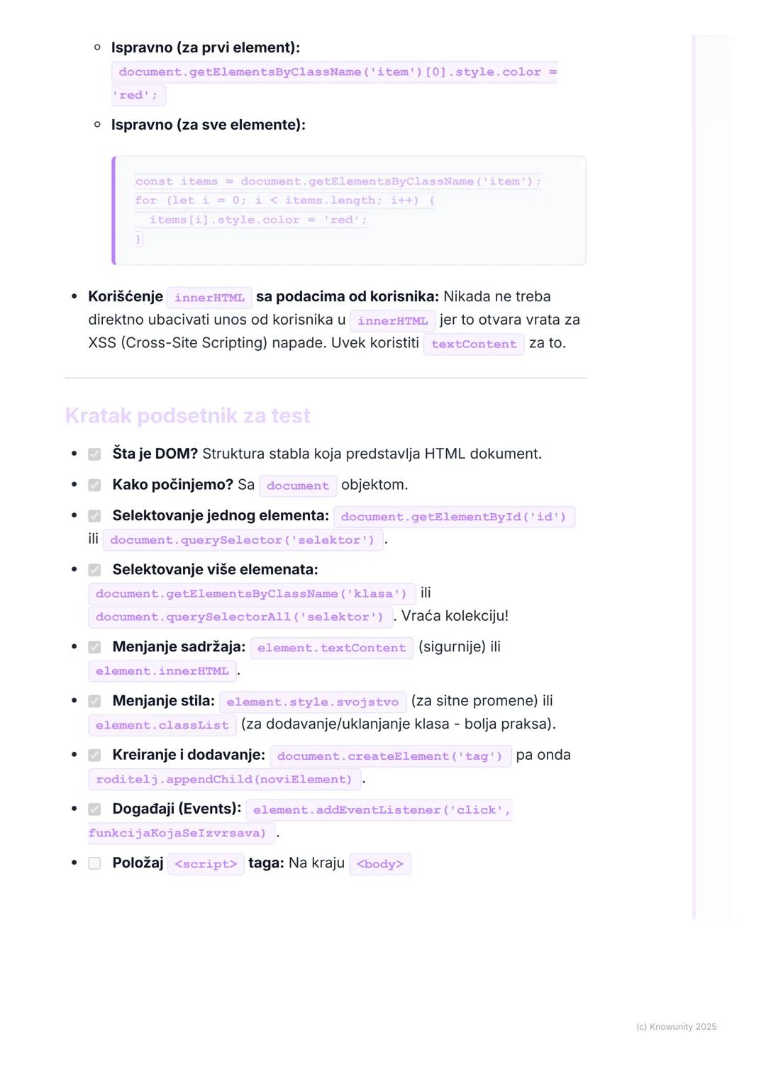 # JavaScript - manipulacija
DOM-om

Uvod u DOM i zašto je važan

JavaScript nam omogućava da veb stranice budu interaktivne. Da bi to
mogao 