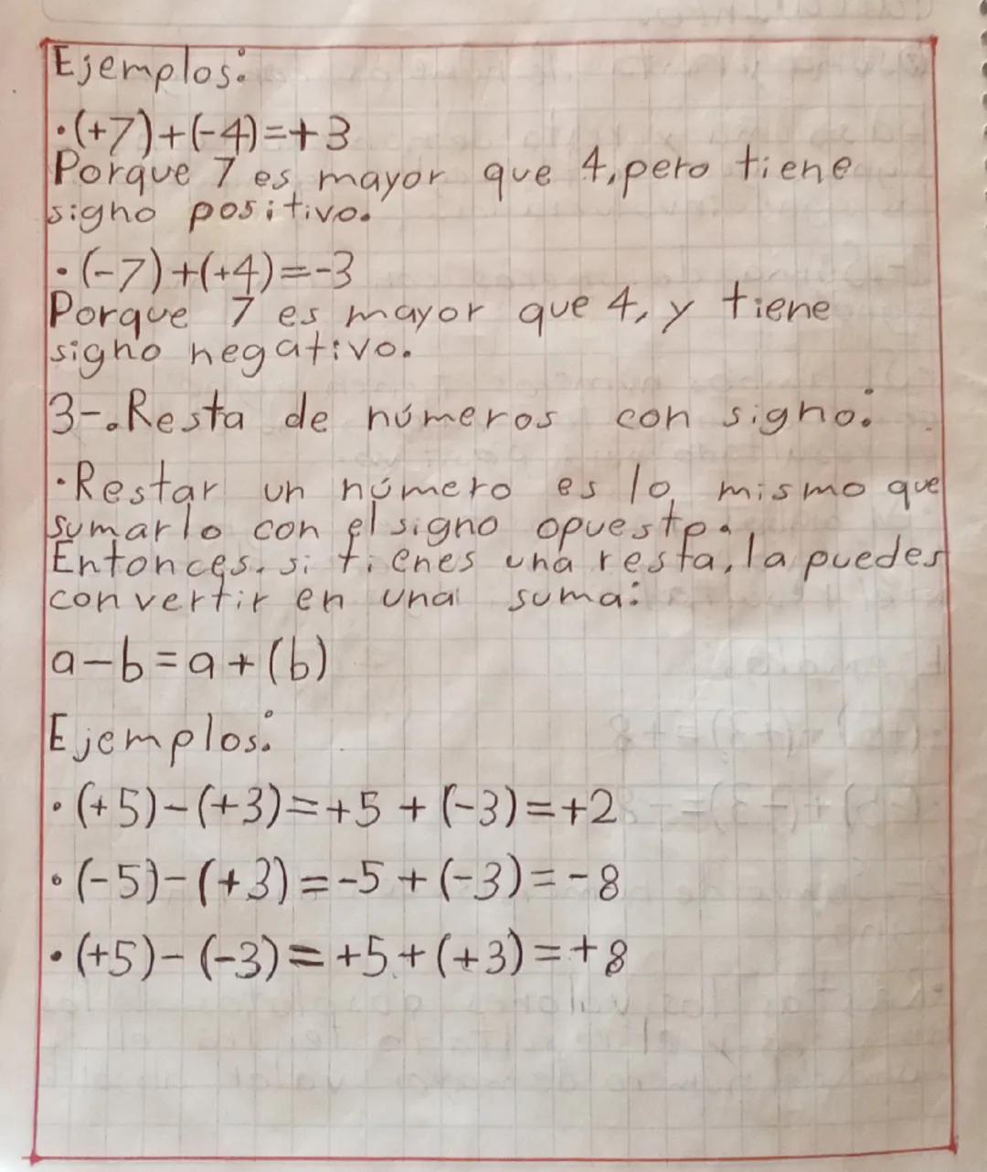 @Suma y resta de números con signo
La suma y resta de números con
Signo sigue ciertas reglas dependiendo de
los signos involucrados.
1-. Sum