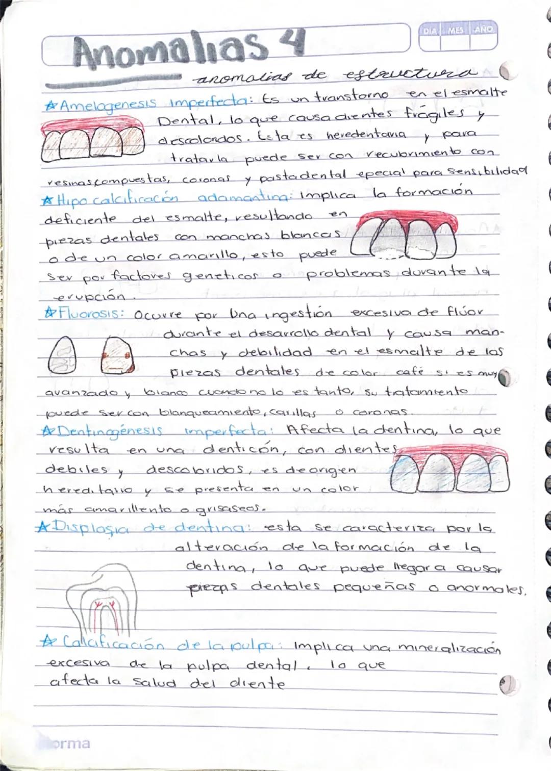 # Anomalias 1

anomalias
de numero.

Anodoncia nos habla Sobre la falta de piezas dentales, esto
-puede ser de forma pacial completa, en la 