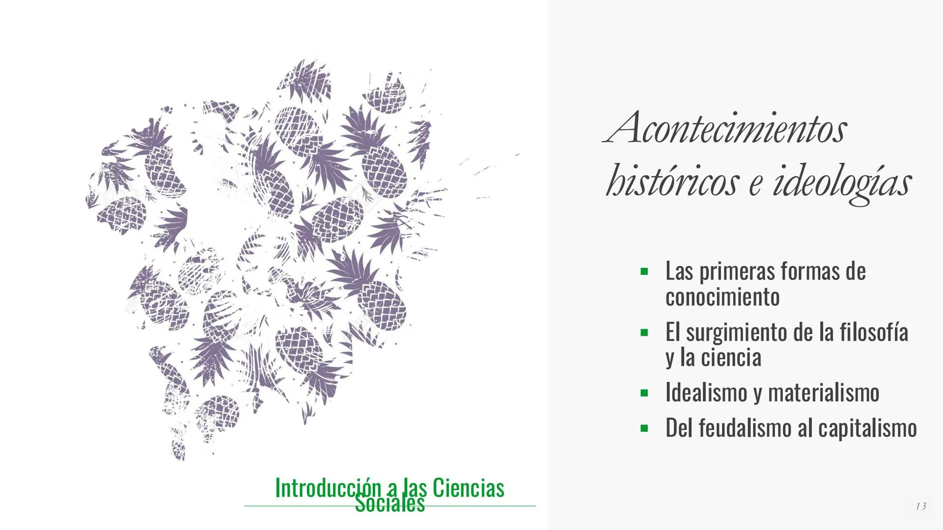 Introducción a las Ciencias Sociales
Tipos de
Conocimiento
Intuitivo
Empírico
Religioso
Filosófico
Científico
2 | Tipos de Conocimiento
Intu