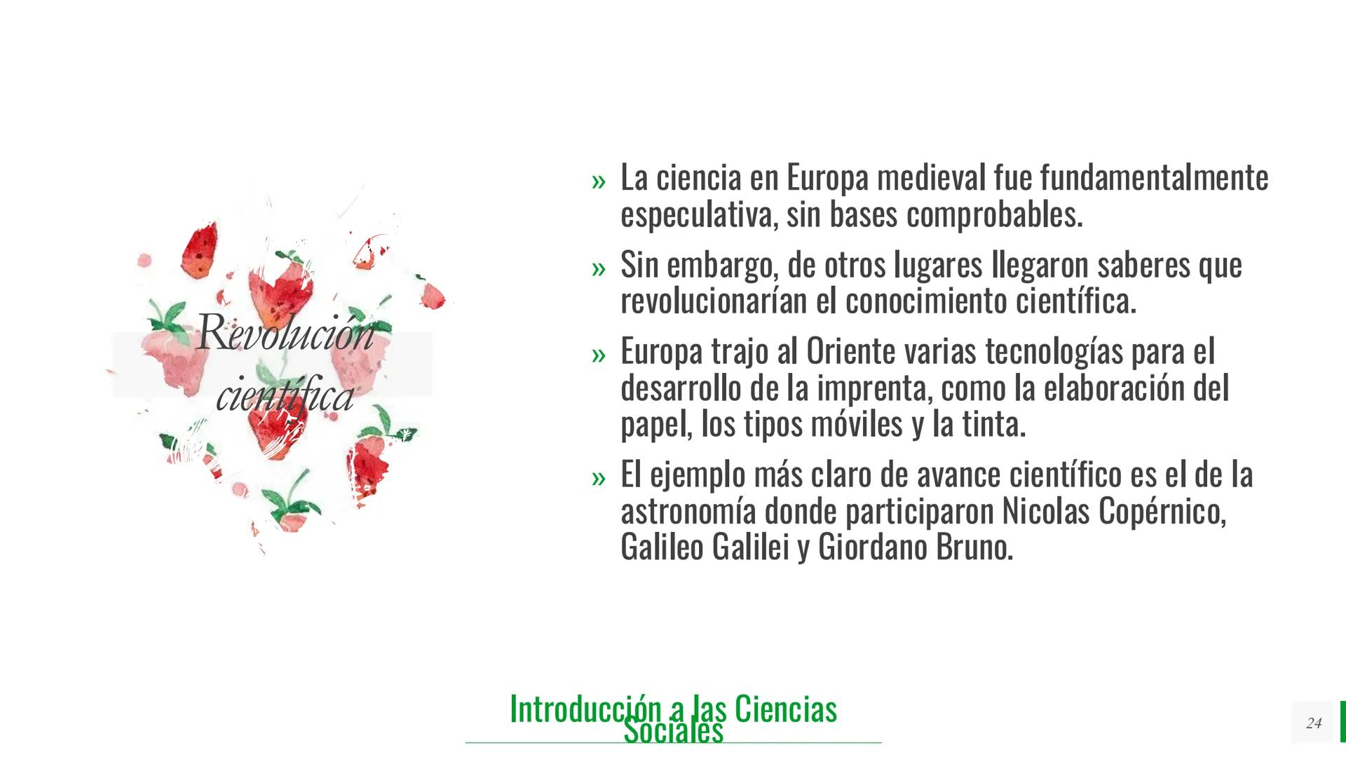 Introducción a las Ciencias Sociales
Tipos de
Conocimiento
Intuitivo
Empírico
Religioso
Filosófico
Científico
2 | Tipos de Conocimiento
Intu