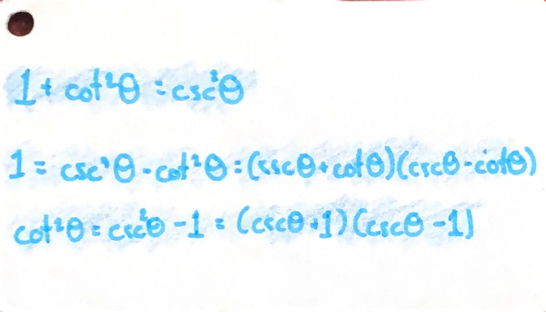 ## Identidades

## Trigonométricas • Relaciones Inversas

$csc\theta = \frac{1}{sin\theta}$ ; $sen\theta = \frac{1}{csc\theta}$

$sec\theta 
